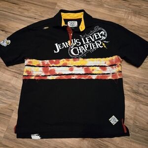 Akademiks Black and Red Polo Shirt